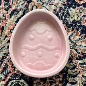 Sweet pink Easter egg dish